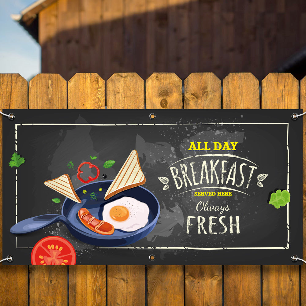 PCV Banner Printing Cafe Breakfast Promotional Advertisement Outdoor Waterproof
