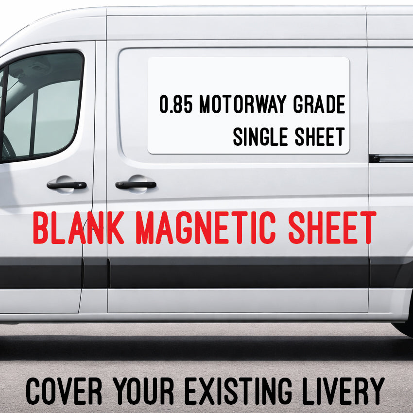 Single Magnetic Sheet motorway Grade 0.85mm white rounded corners