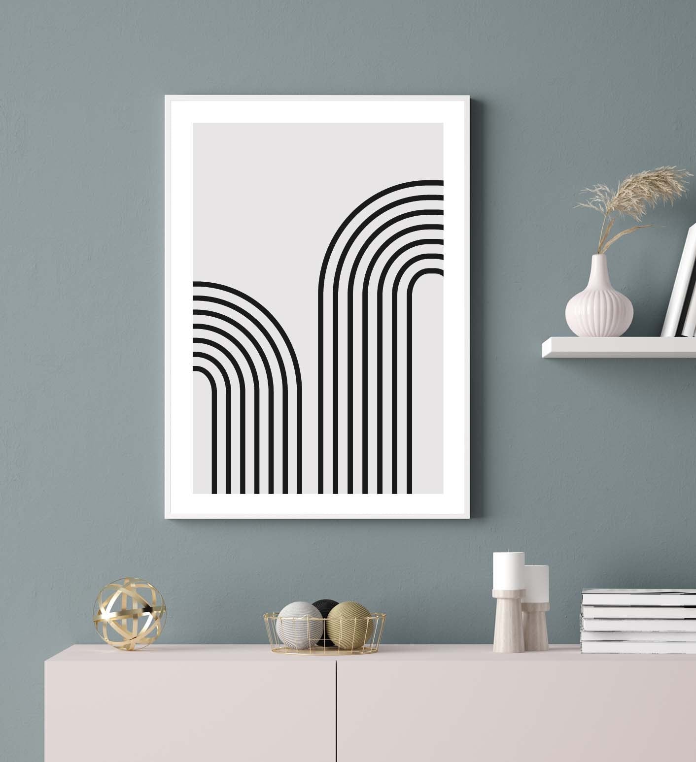 Black Lines Abstract Poster Home decor lines poster Wall Art Modern Print modern decor graphic shapes print gift ideas