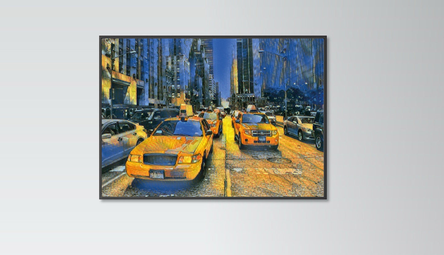 New York poster print home wall art decor modern yellow New York City