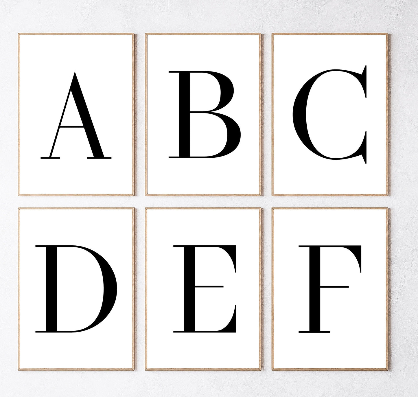 Typography poster print home wall art decor modern wedding letters