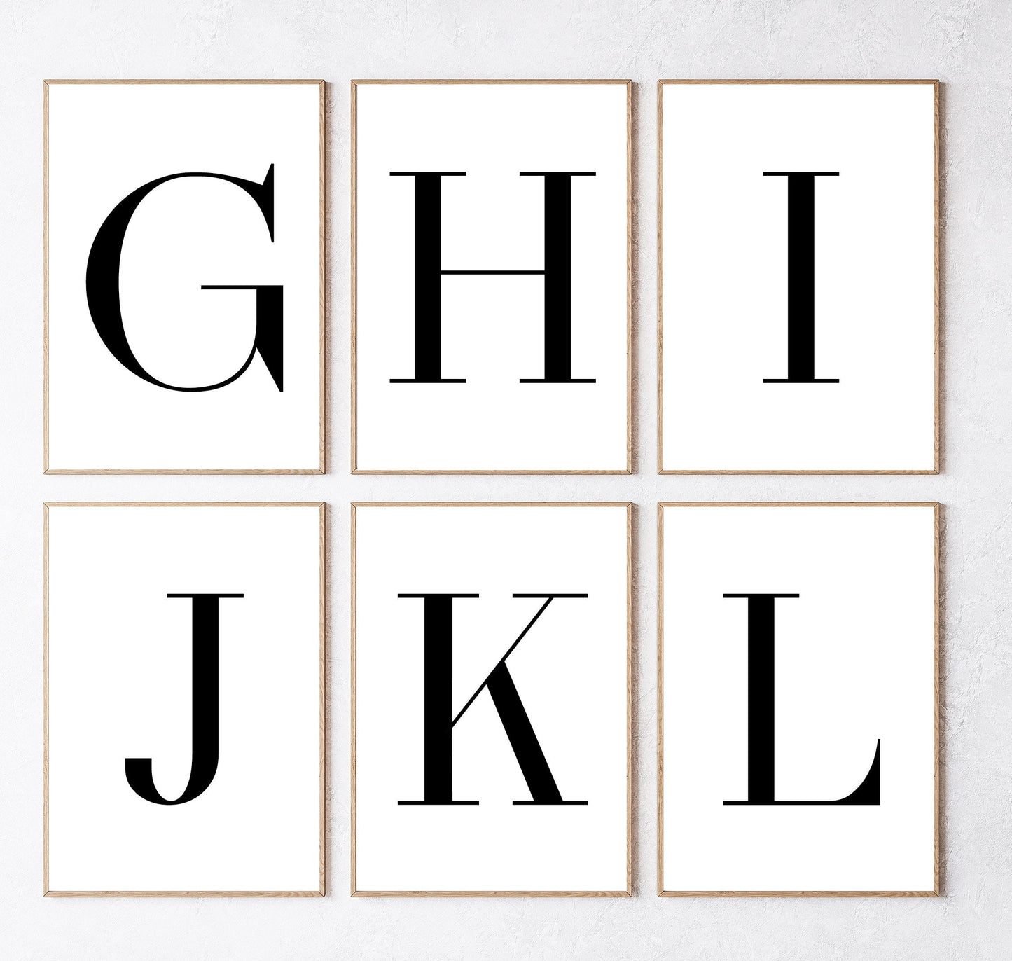 Typography poster print home wall art decor modern wedding letters