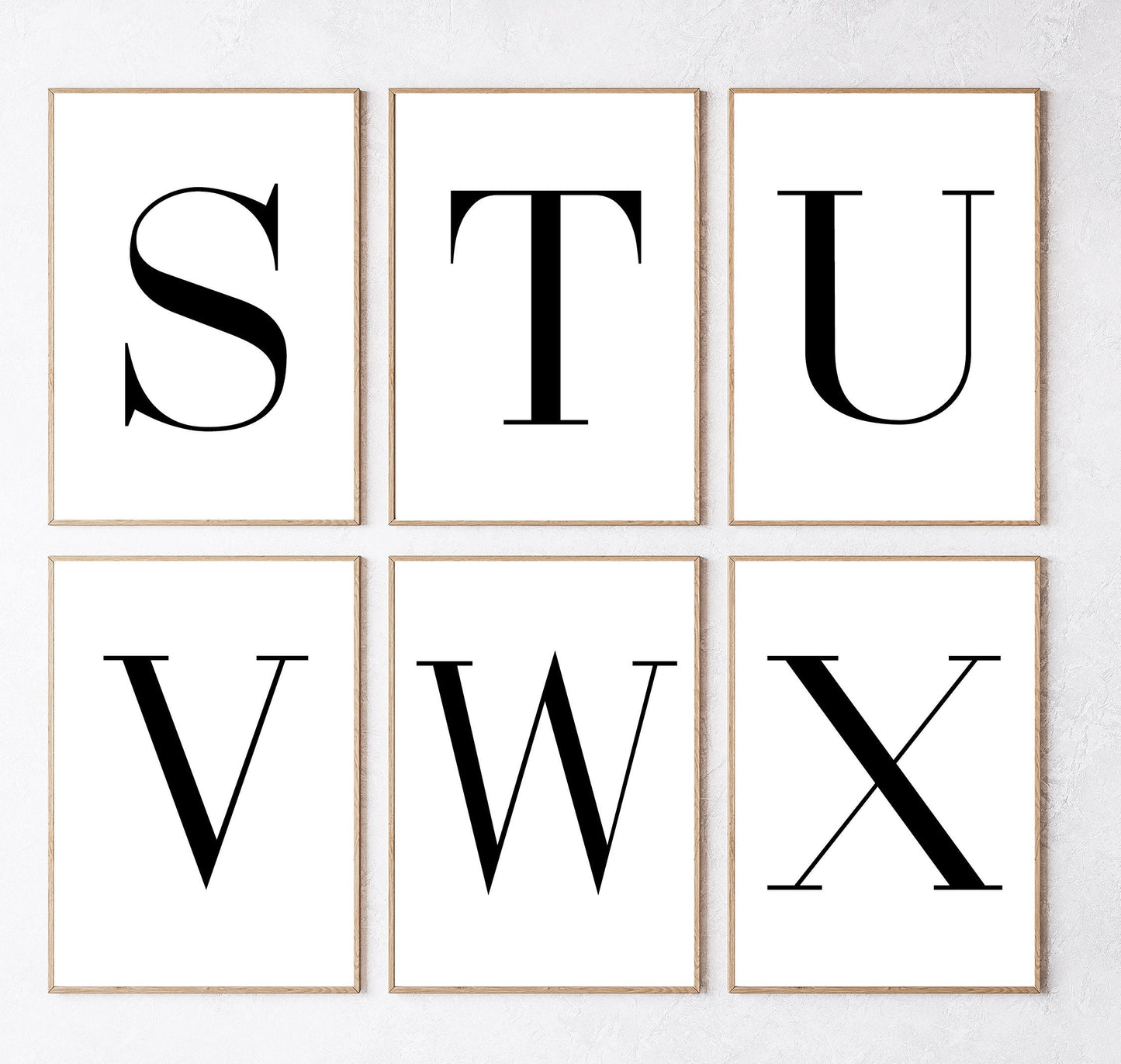 Typography poster print home wall art decor modern wedding letters