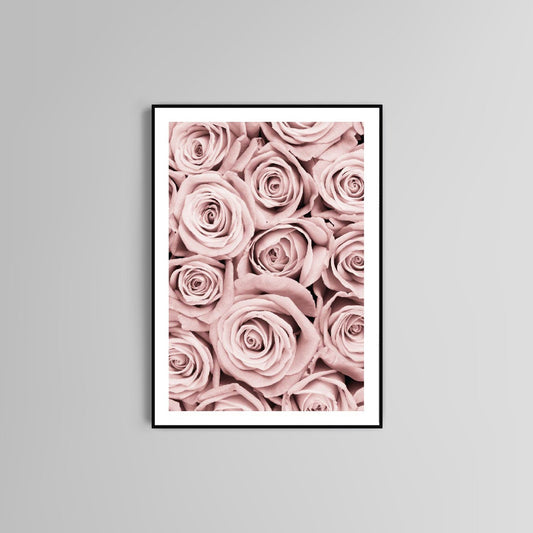 Roses Pattern poster print home wall art decor flowers modern design