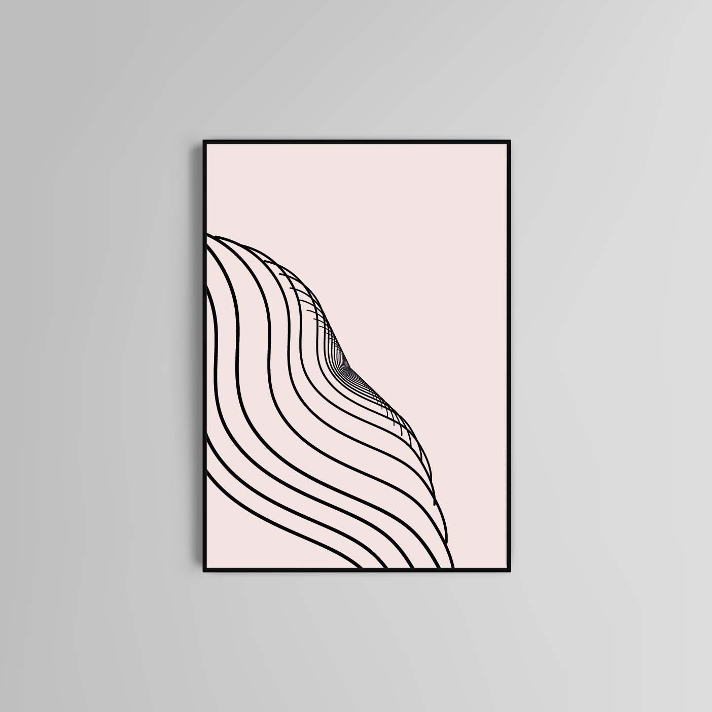 Abstract Lines Modern Wall Art Poster Print Home Decor Home Accessories Eco Gift Ideas