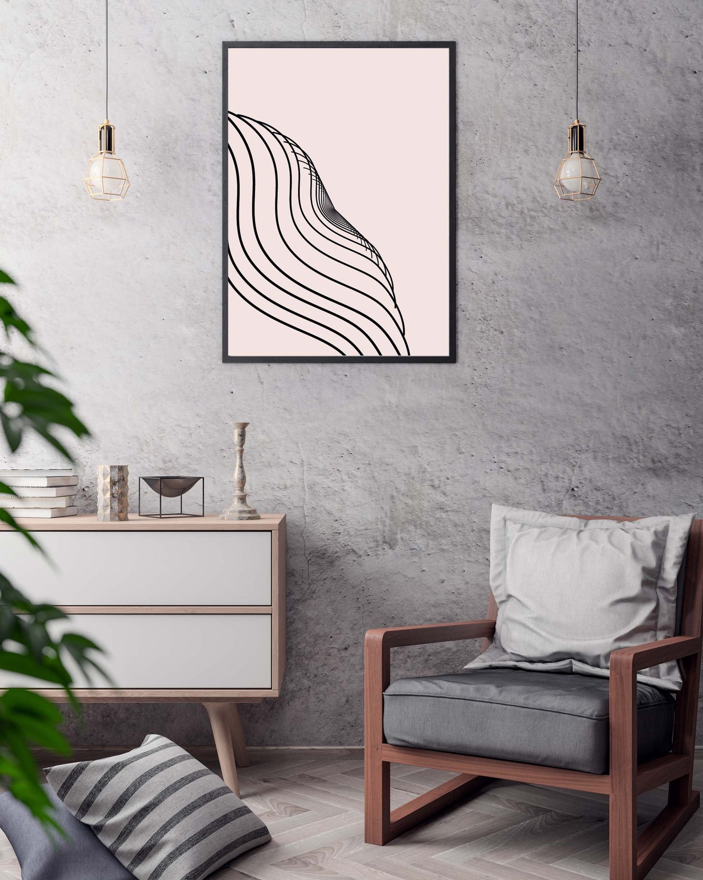 Abstract Lines Modern Wall Art Poster Print Home Decor Home Accessories Eco Gift Ideas