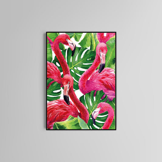 Flaming Poster print home wall art decor colourful animal birds print design