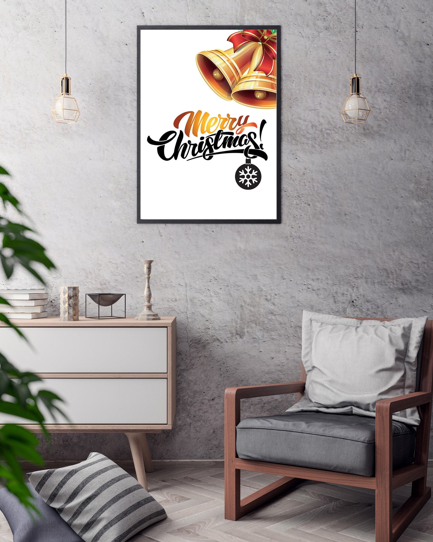 Jingle Bells poster prints festive Christmas décor wall art poster gift ideas home decor dorm accessories