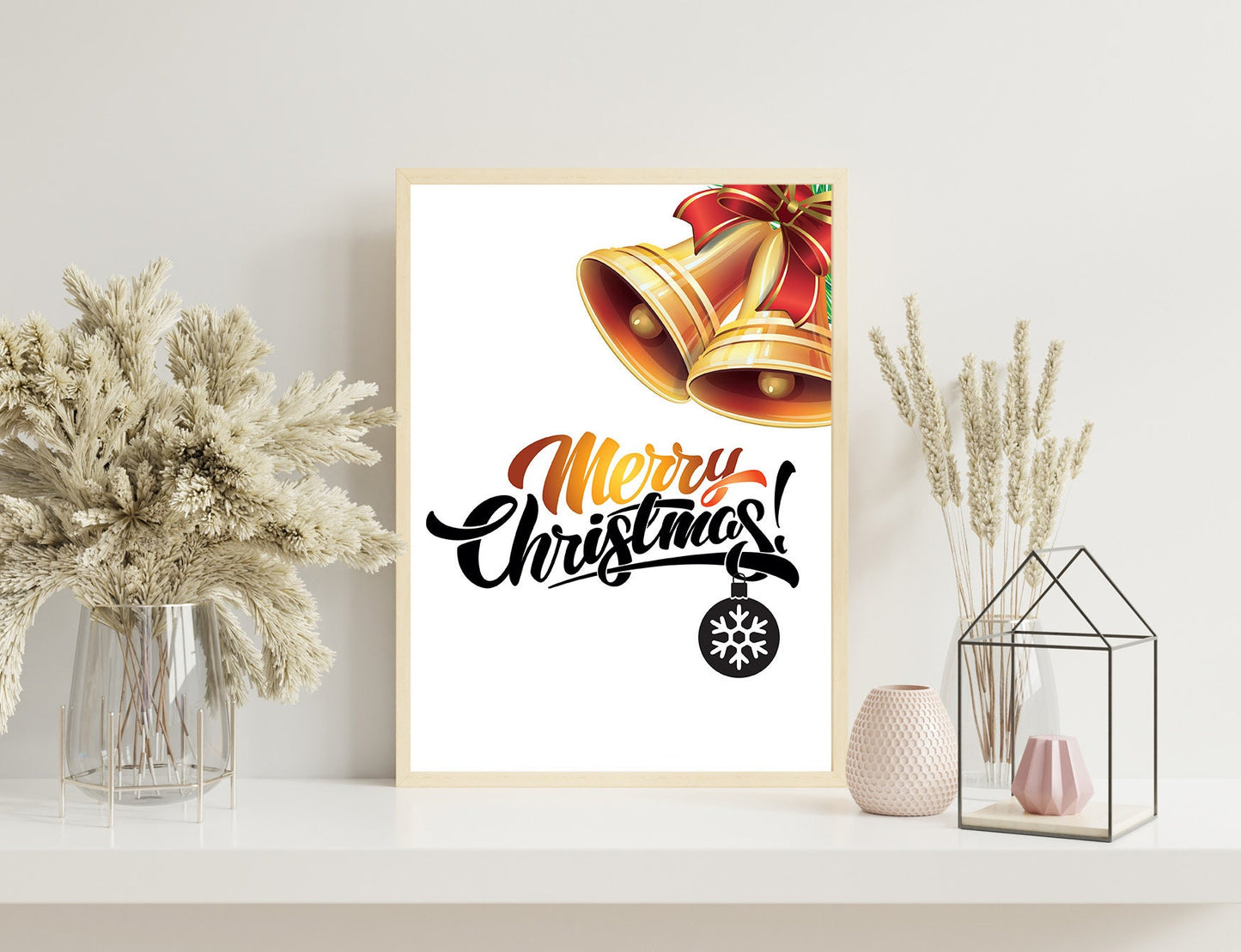 Jingle Bells poster prints festive Christmas décor wall art poster gift ideas home decor dorm accessories