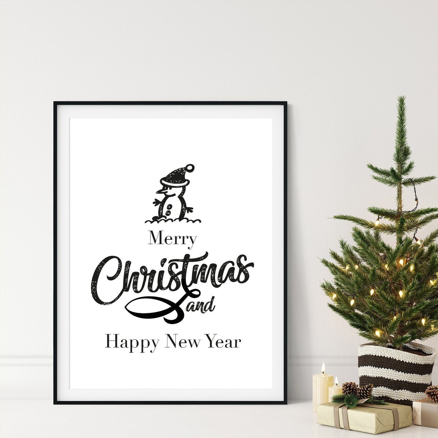 Christmas Snowman, Festive, Christmas décor, Wall art, Poster, Prints, Gift, Home Decor, Dorm accessories