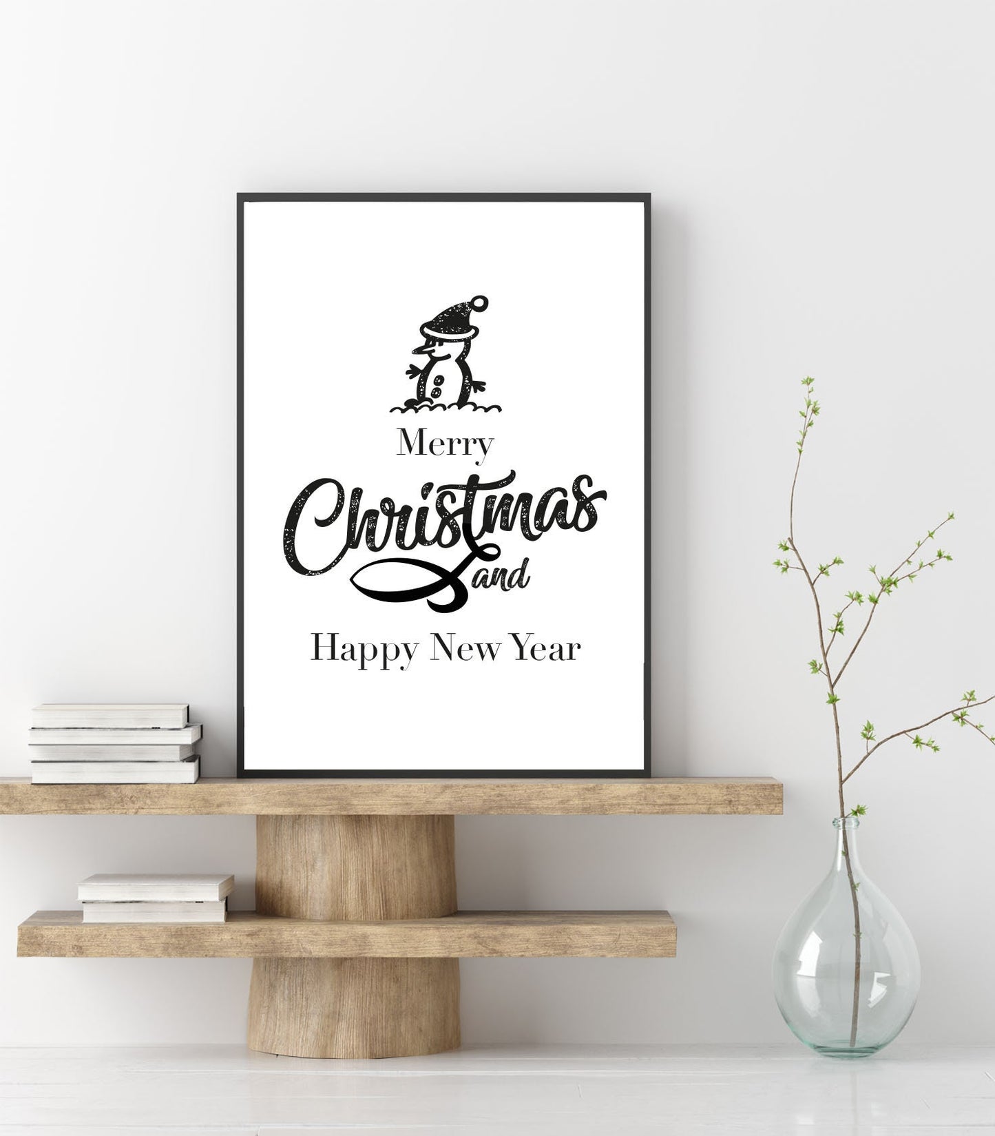 Christmas Snowman, Festive, Christmas décor, Wall art, Poster, Prints, Gift, Home Decor, Dorm accessories