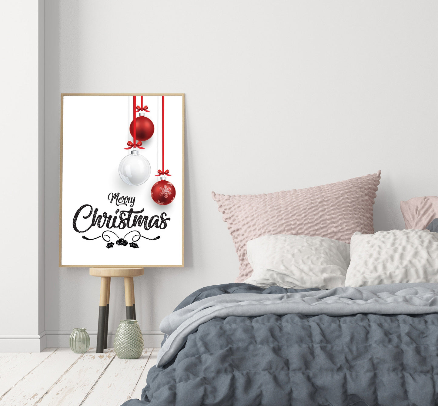 Christmas Baubles, Festive, Christmas décor, Wall art, Poster, Prints, Gift, Home Decor, Dorm accessories