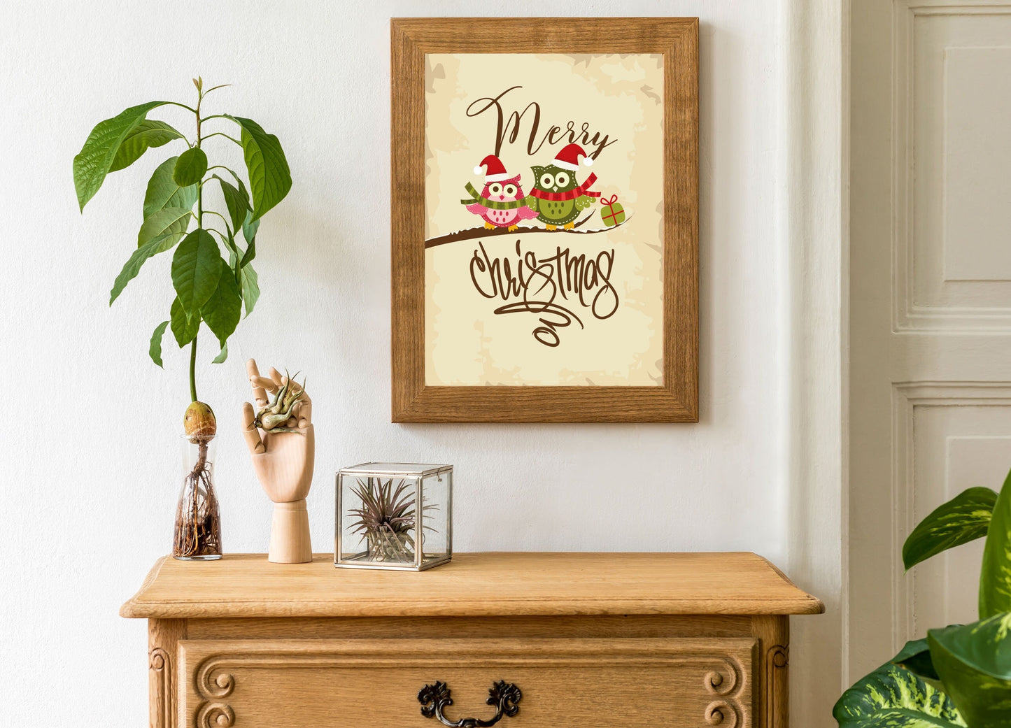 Christmas Owls , Prints, Festive, Christmas décor, Wall art, Poster, Gift, Home Decor, Dorm accessories