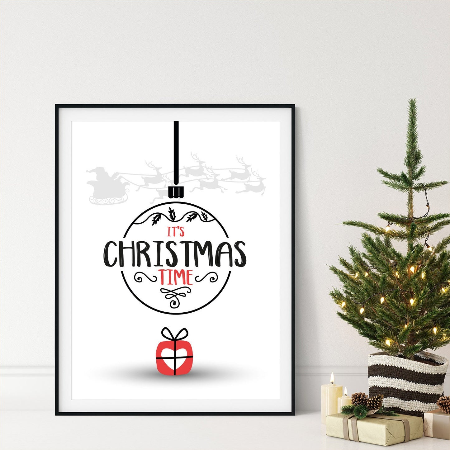 It's Christmas Time Poster, Prints, Festive, Christmas décor, Wall art, Poster, Gift, Home Decor, Dorm accessories