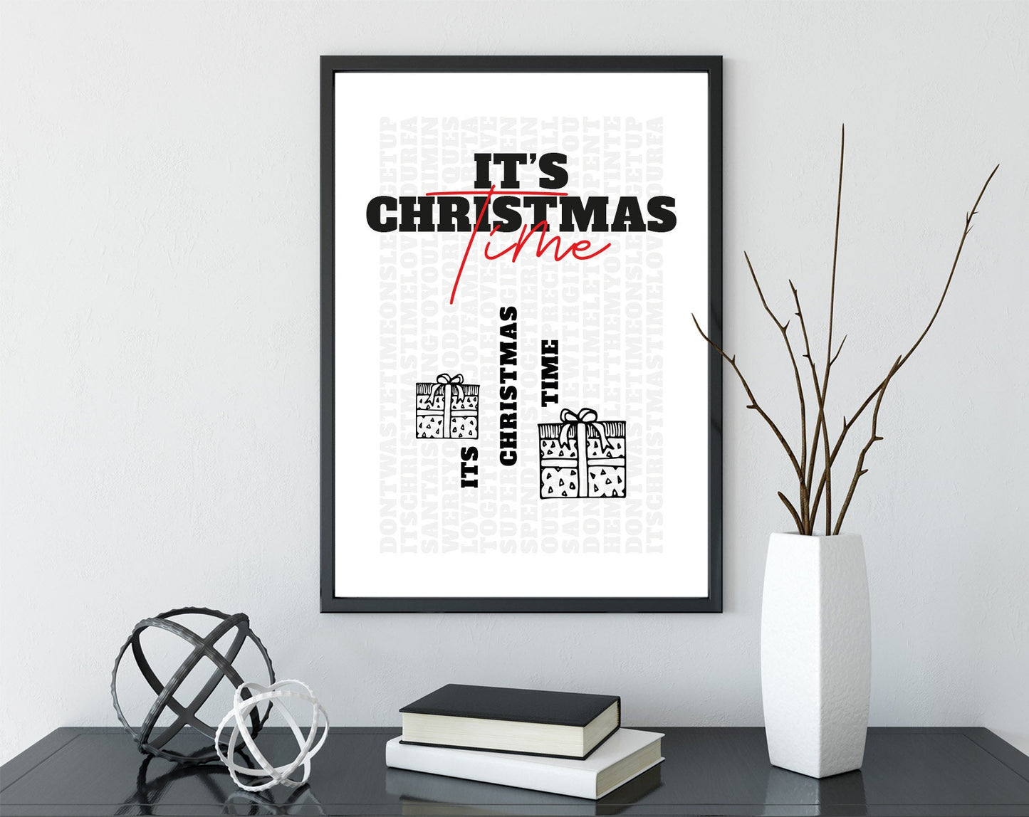 It's Christmas Time Poster, Prints, Festive, Christmas décor, Wall art, Poster, Gift, Home Decor, Dorm accessories
