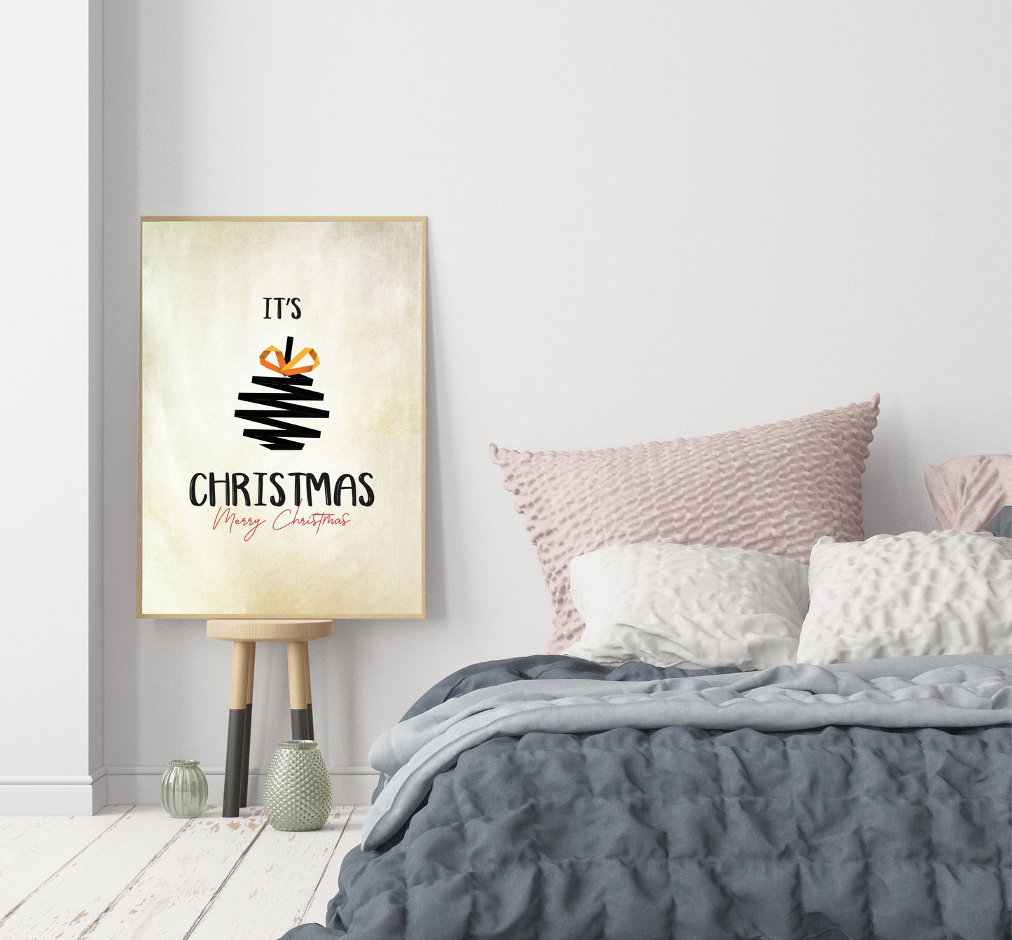 It's Christmas Poster, Eco Prints, Festive prints, Christmas décor, Wall art, Poster, Gift Ideas, Home Decor, Dorm accessories