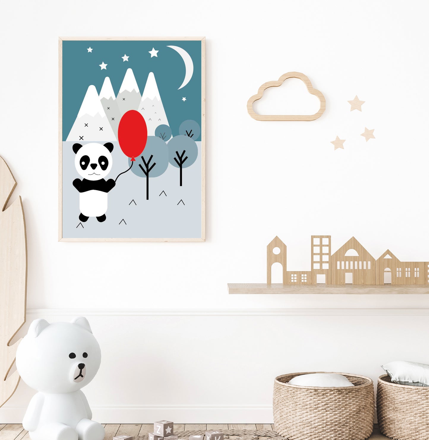 Panda Poster home wall art decor modern animal print