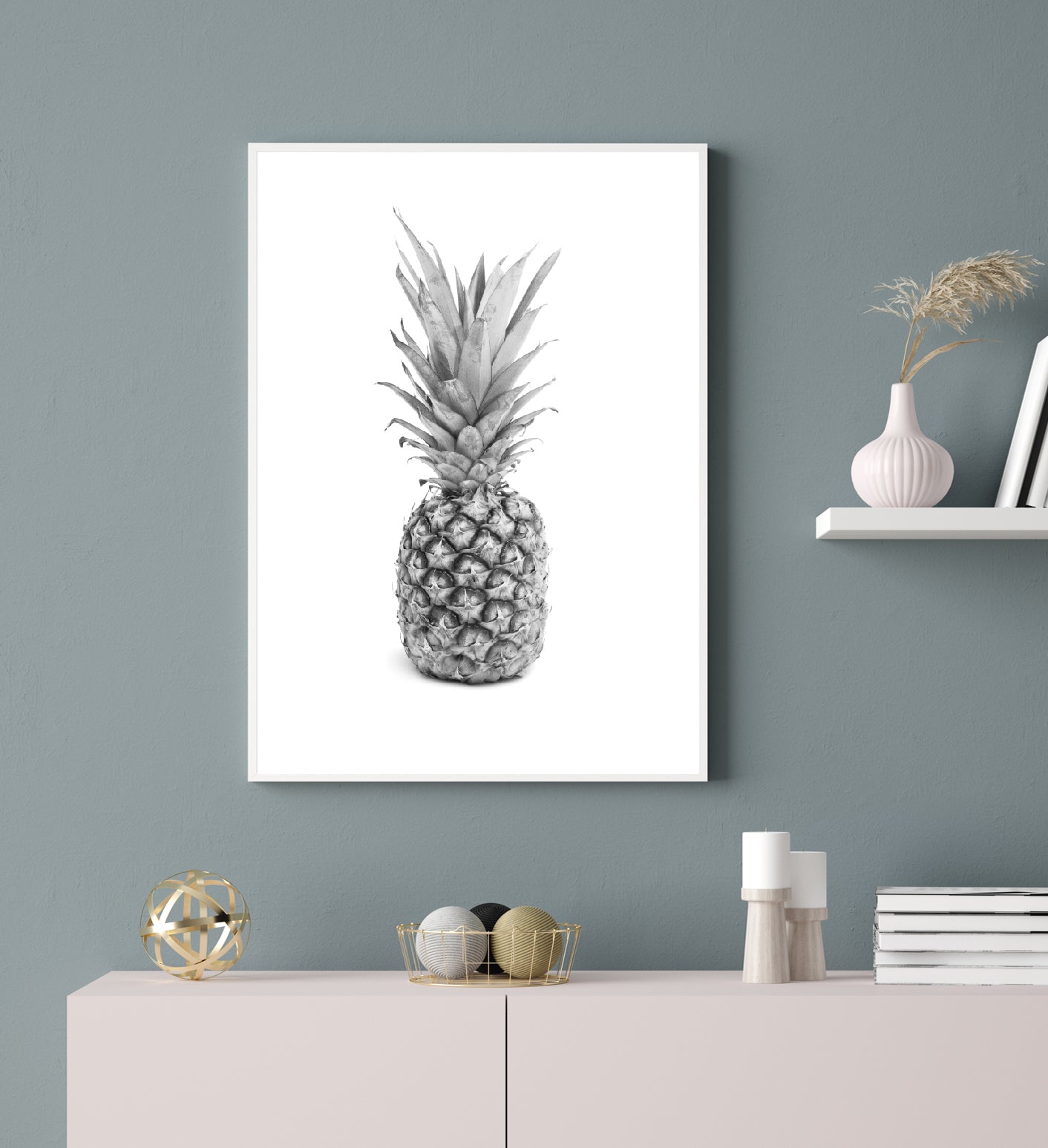 Pineapple poster print home wall art decor fruit home decor