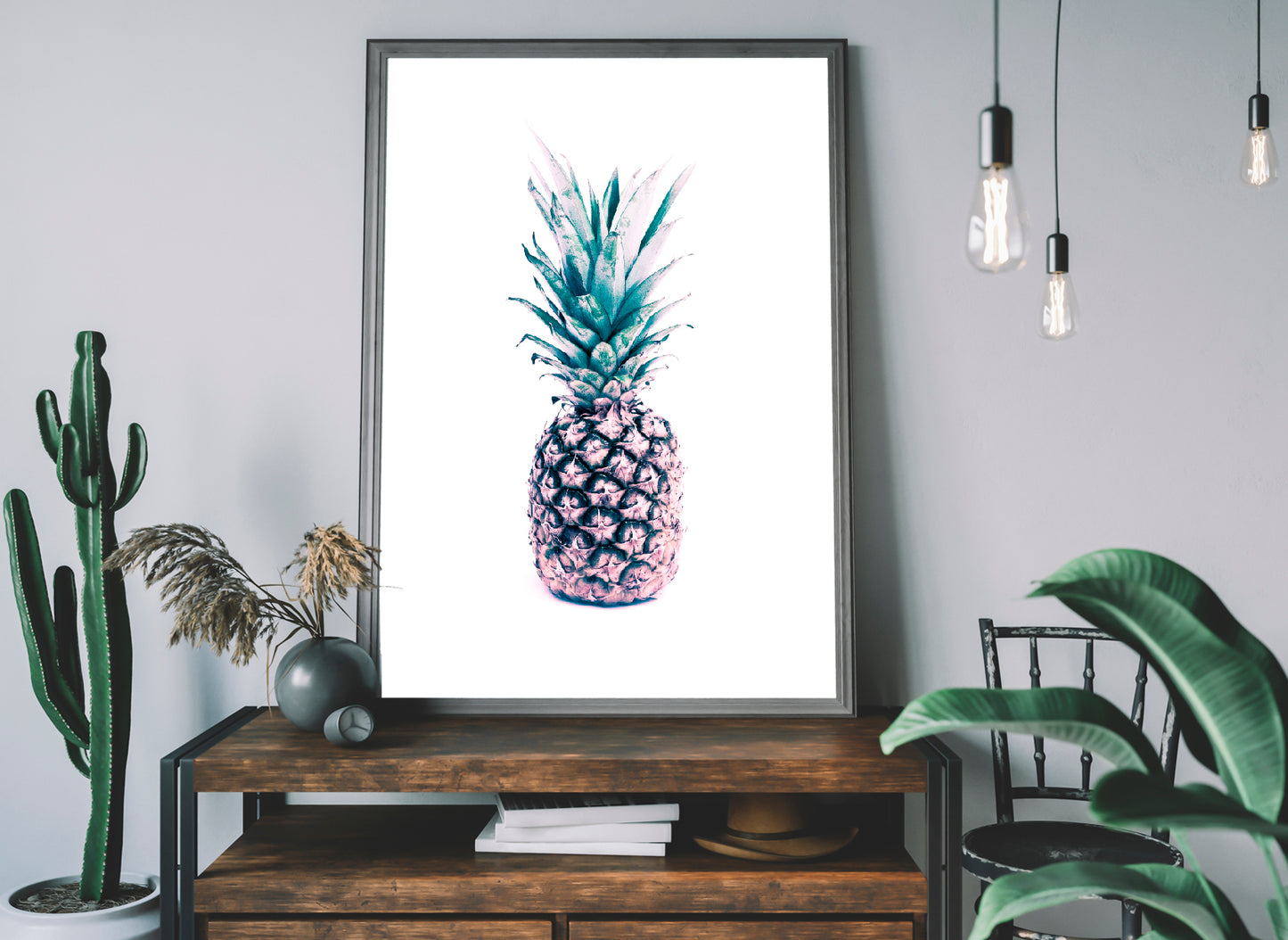 Pineapple poster print home wall art decor fruit
