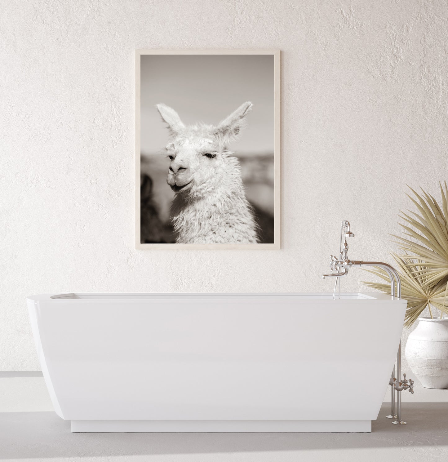 Lama poster print home wall art decor black and white modern poster