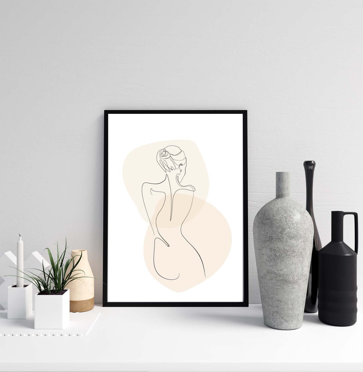 Women's Back Poster Print home wall art decor one line modern design line art