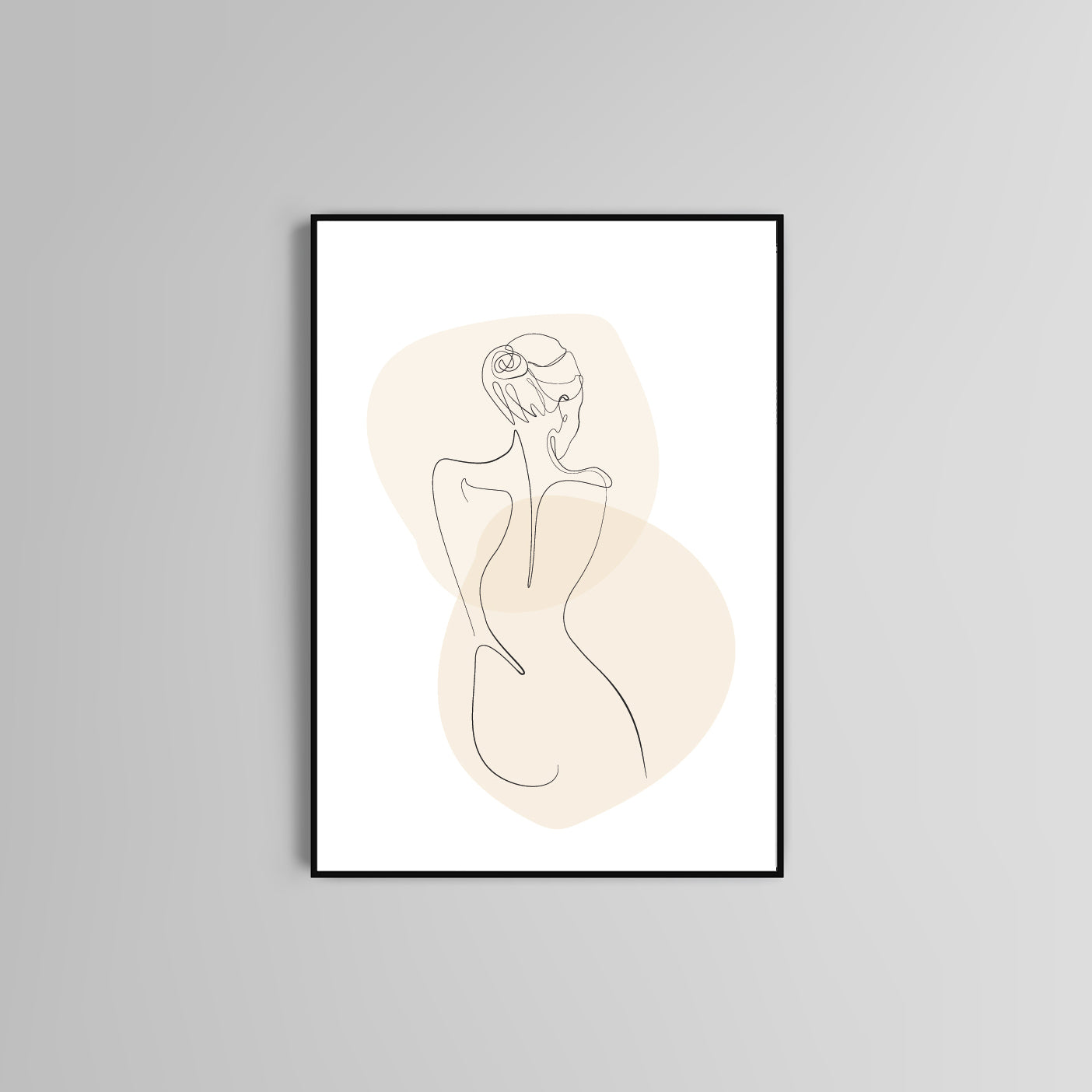 Women's Back Poster Print home wall art decor one line modern design line art