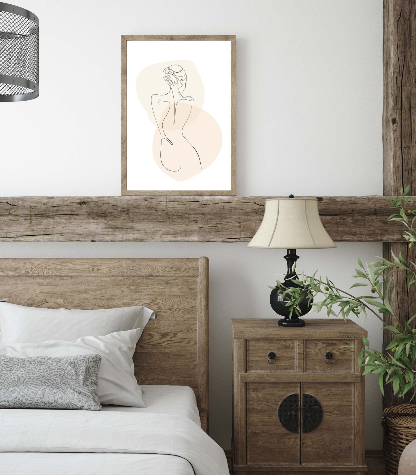 Women's Back Poster Print home wall art decor one line modern design line art