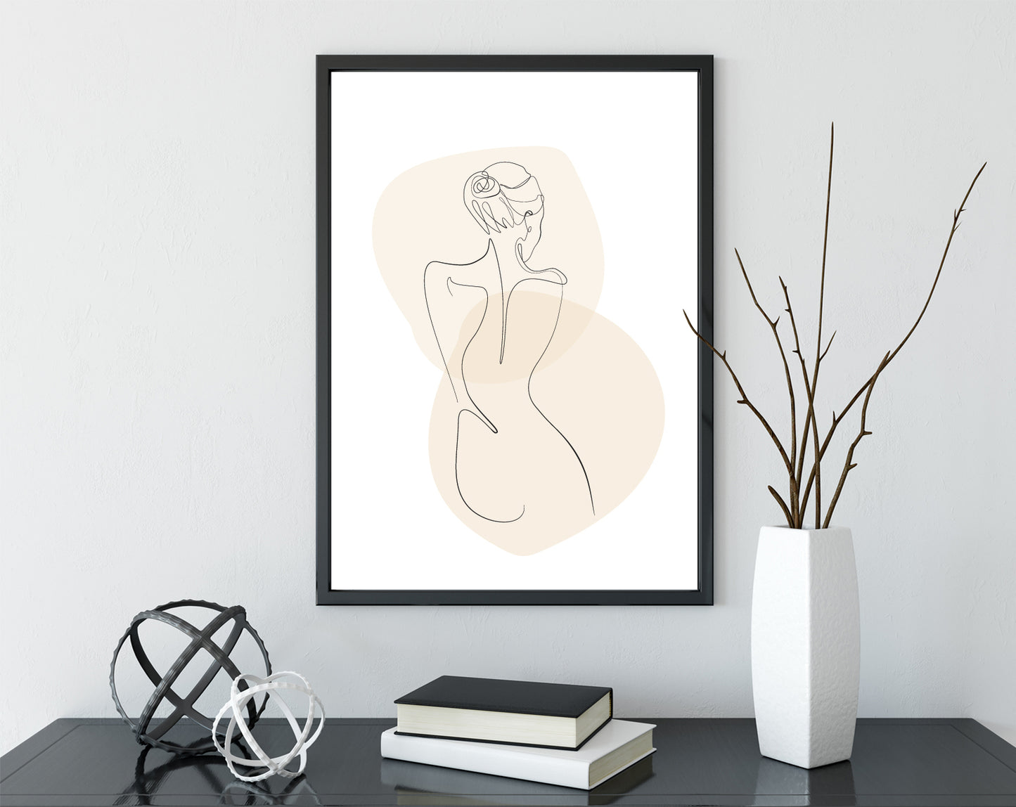 Women's Back Poster Print home wall art decor one line modern design line art