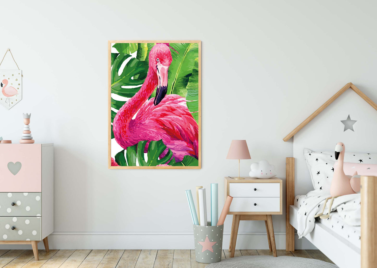 Flaming Poster print home wall art decor birds animals