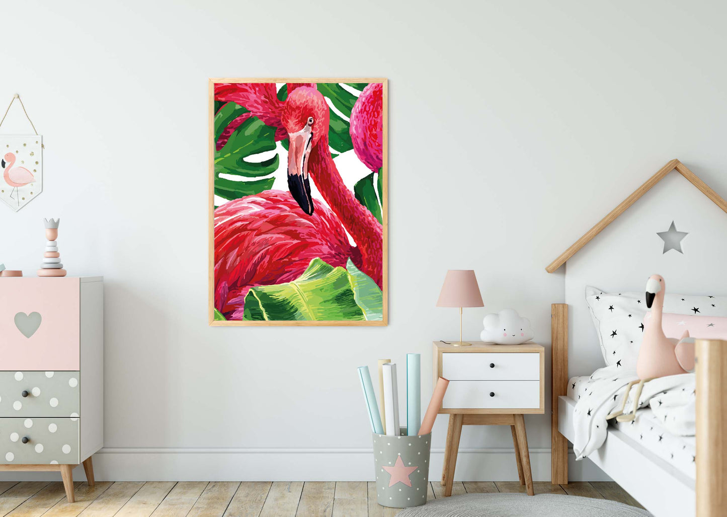 Flaming Poster print home wall art decor birds animals