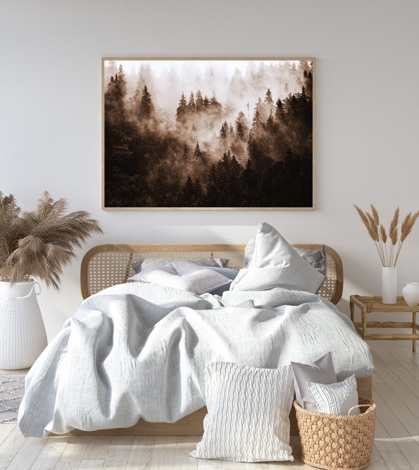 Foggy Forest poster print home wall art decor nature landscape beautiful print