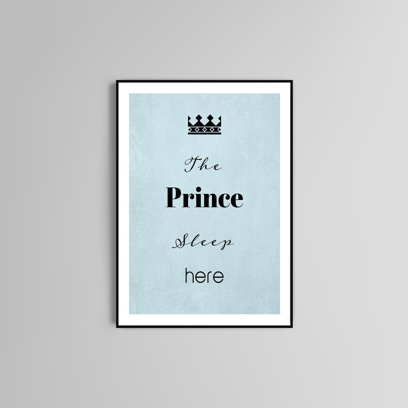 The Princess typography Poster print home wall art decor nursery girls' modern print