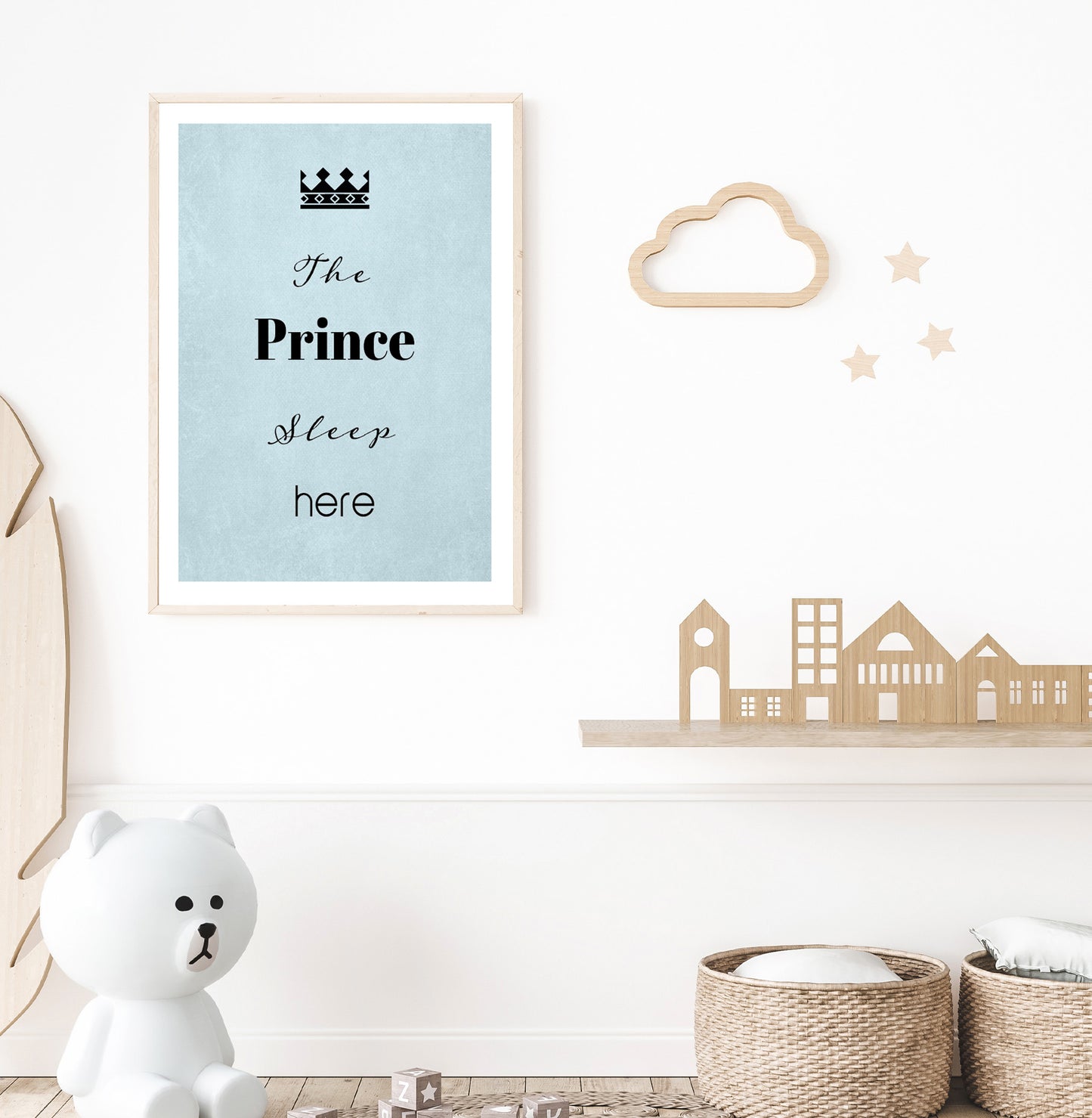 The Princess typography Poster print home wall art decor nursery girls' modern print