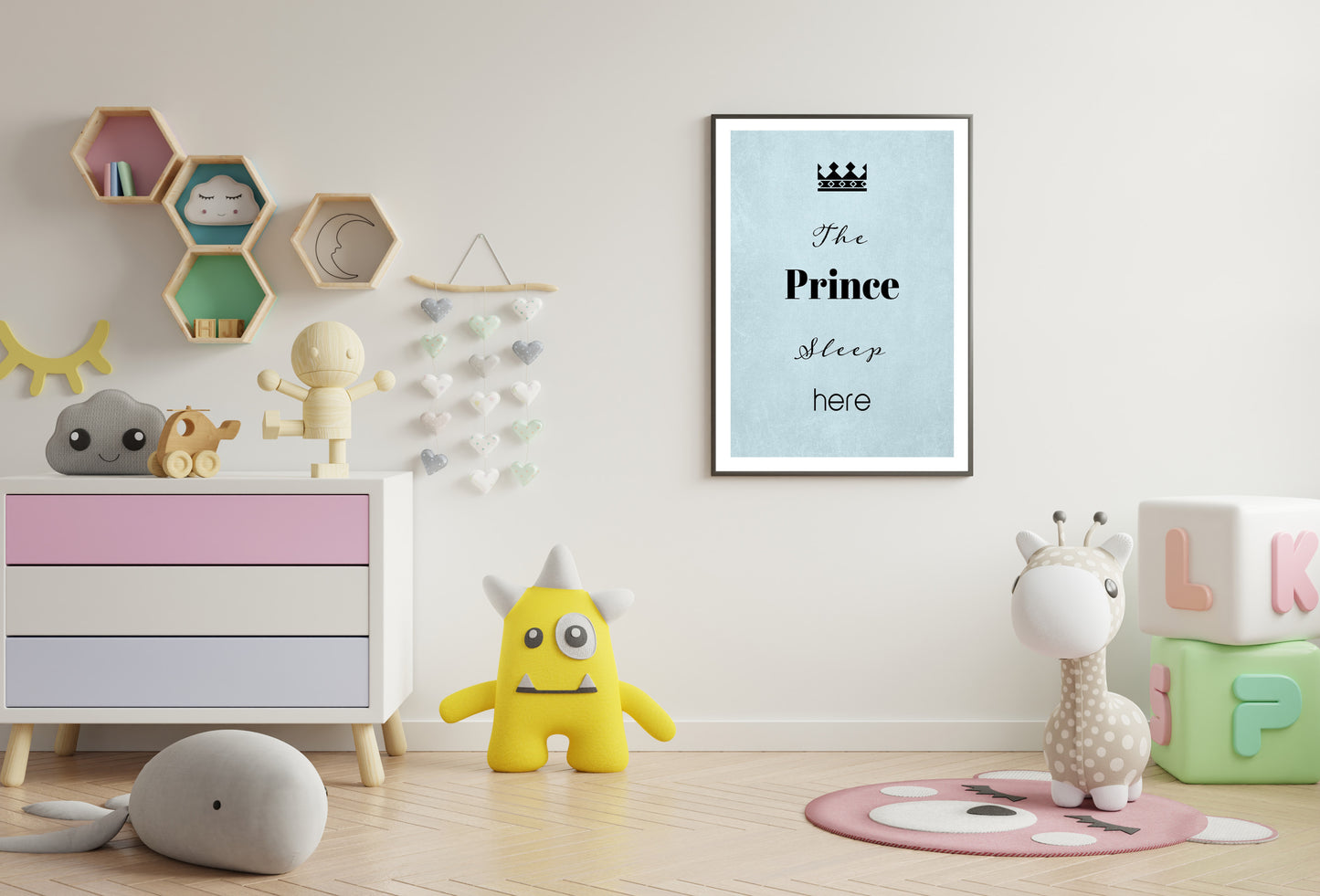 The Princess typography Poster print home wall art decor nursery girls' modern print