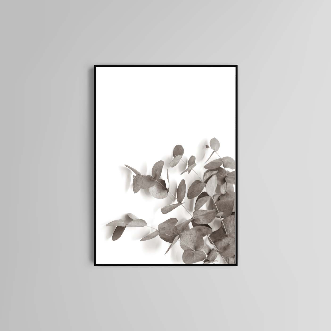 Eucalyptus poster print home wall art decor modern flower home accessories sepia
