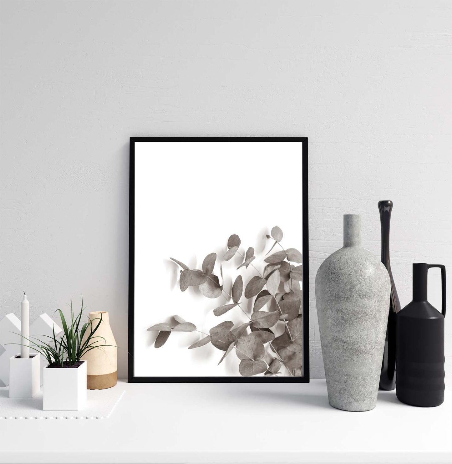 Eucalyptus poster print home wall art decor modern flower home accessories sepia