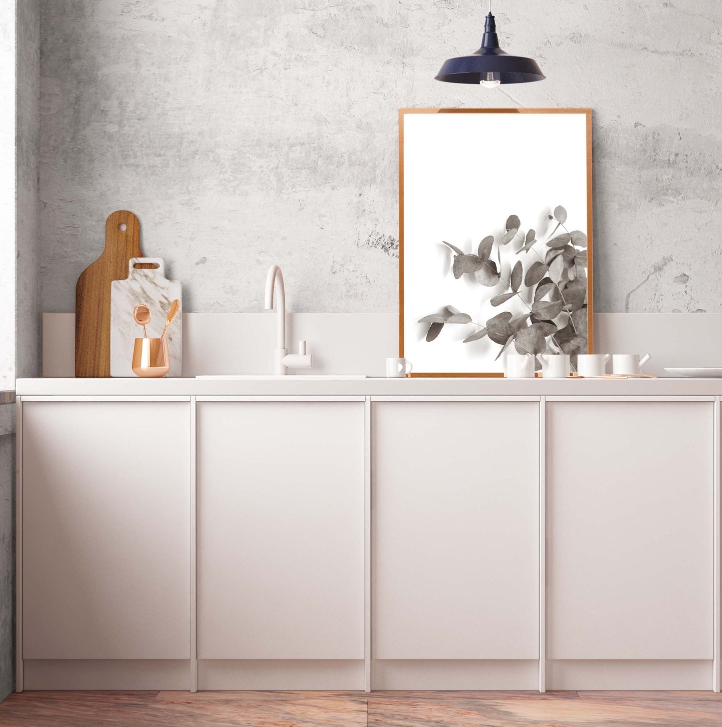 Eucalyptus poster print home wall art decor modern flower home accessories sepia
