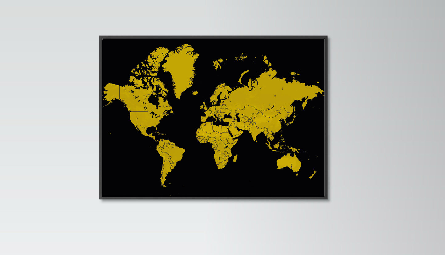 World map poster print home wall art decor modern multiple styles design