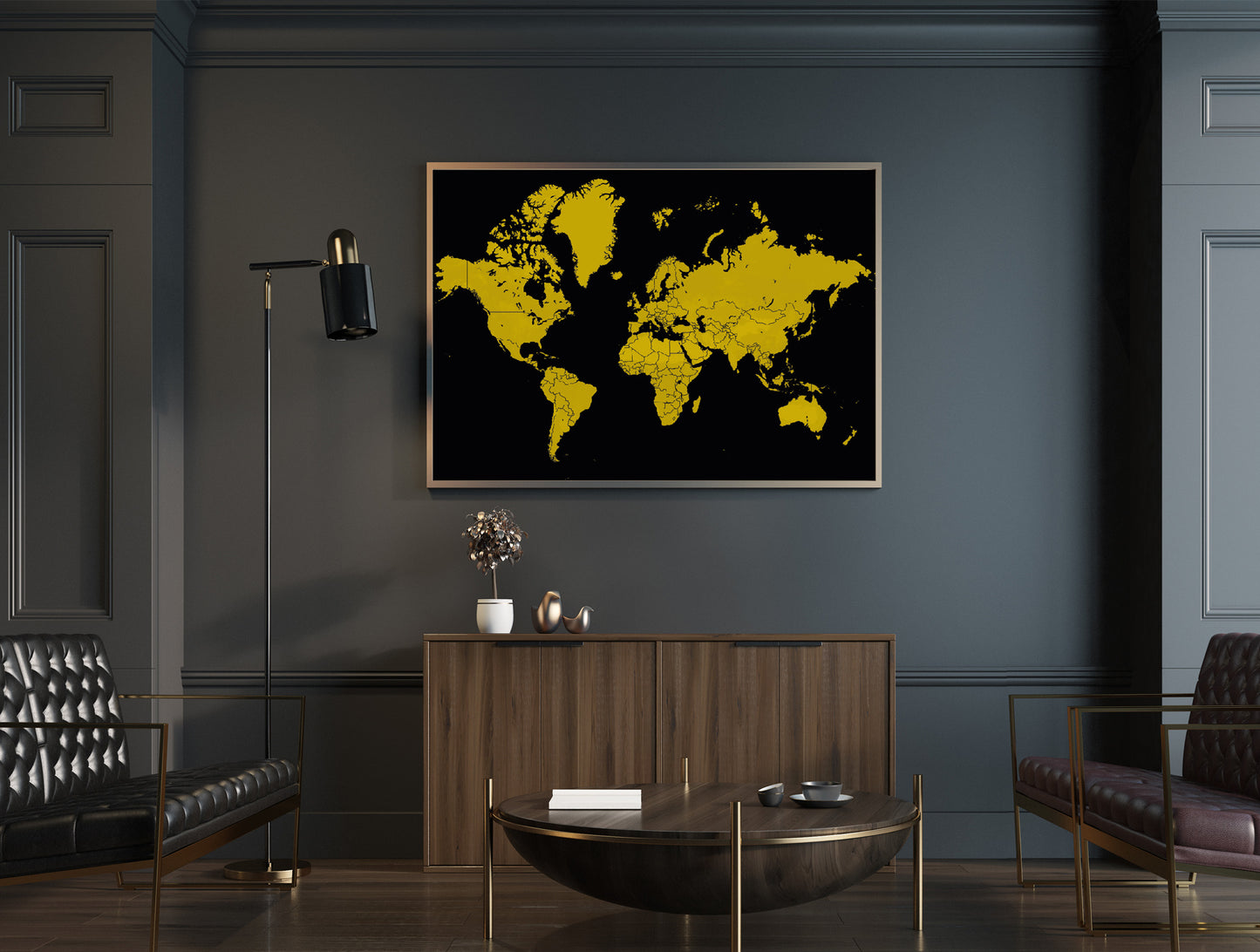 World map poster print home wall art decor modern multiple styles design