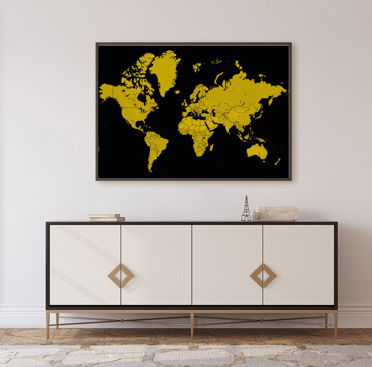 World map poster print home wall art decor modern multiple styles design