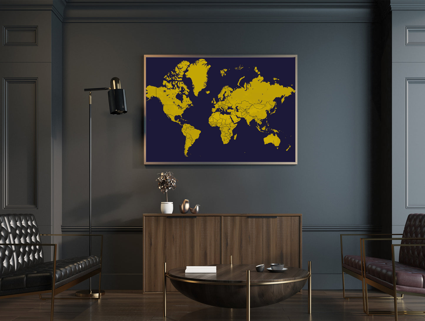 World map poster print home wall art decor modern multiple styles design