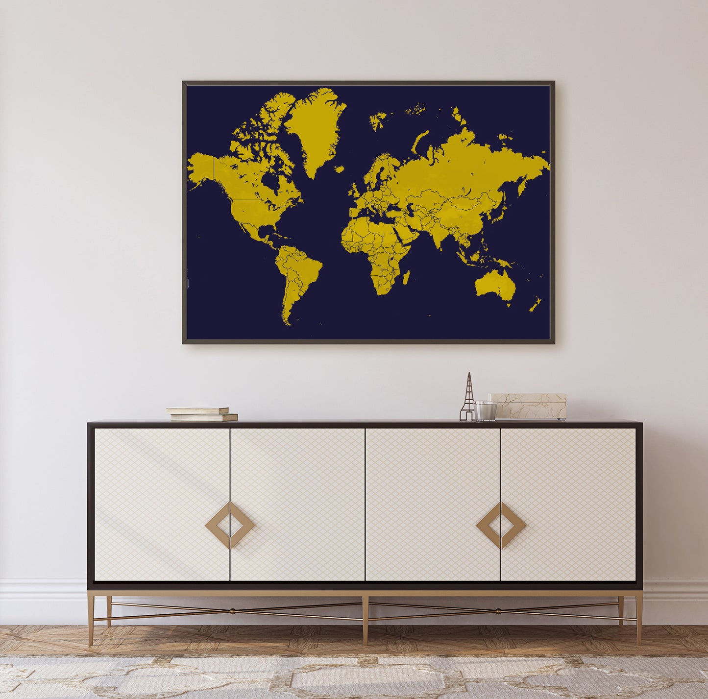 World map poster print home wall art decor modern multiple styles design