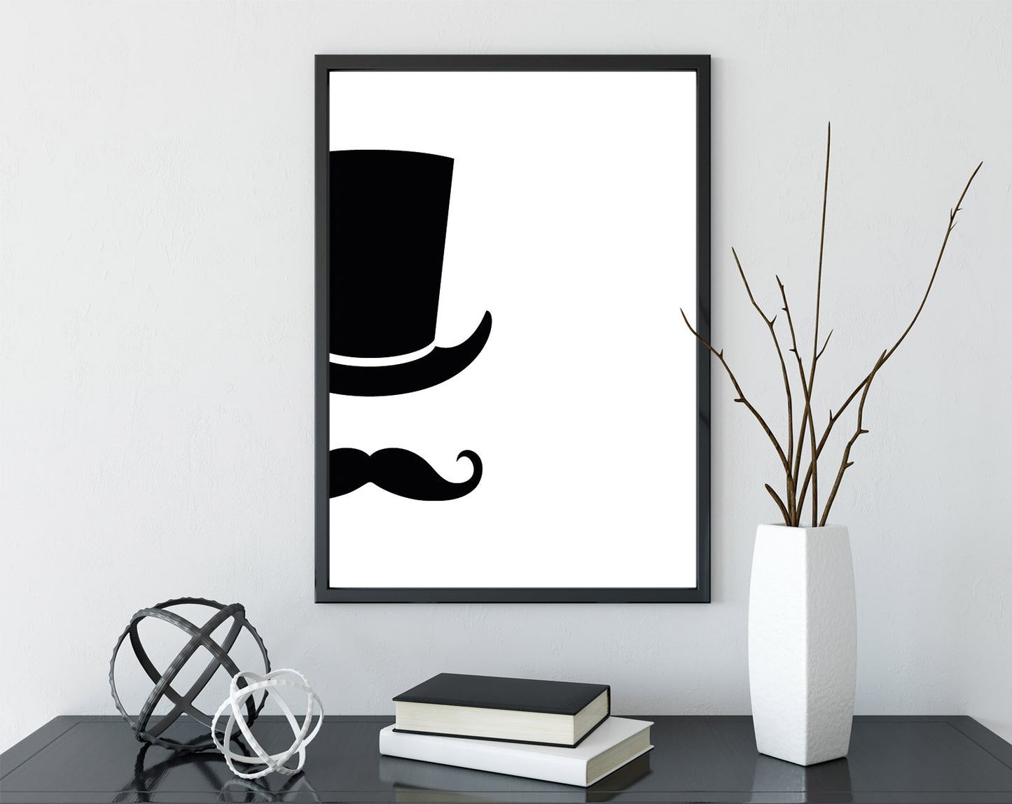 Moustaches poster print home wall art decor black on white elegant and minimal modern design