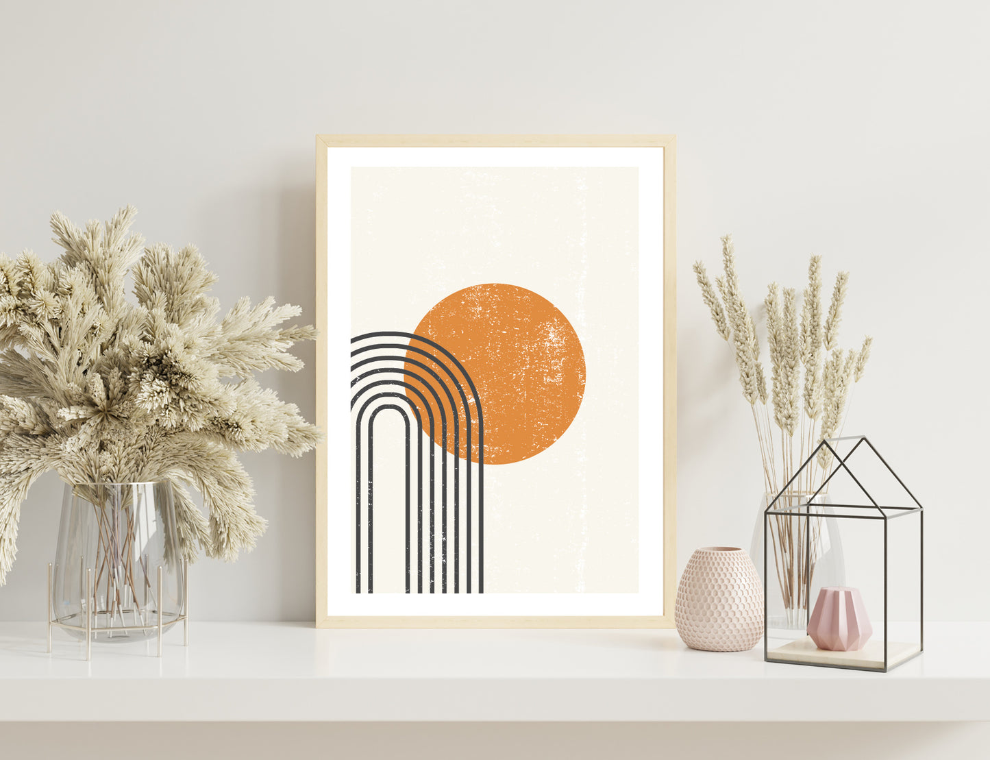 Abstract sun poster print home wall art decor modern poster