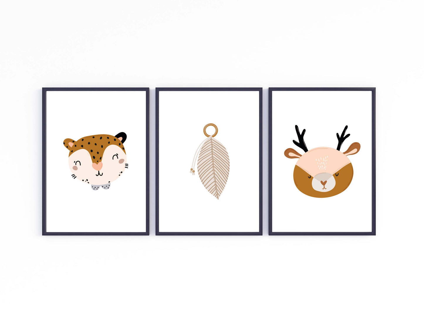 Animals poster print home wall nursery art decor modern kids animal design