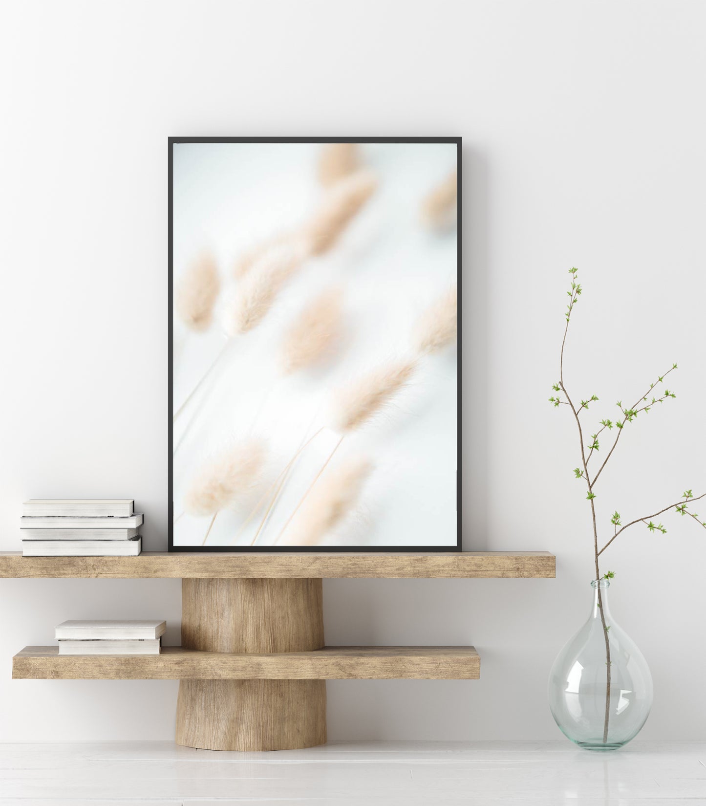 Pampas Grass poster print home wall art decor nature plant grey modern design