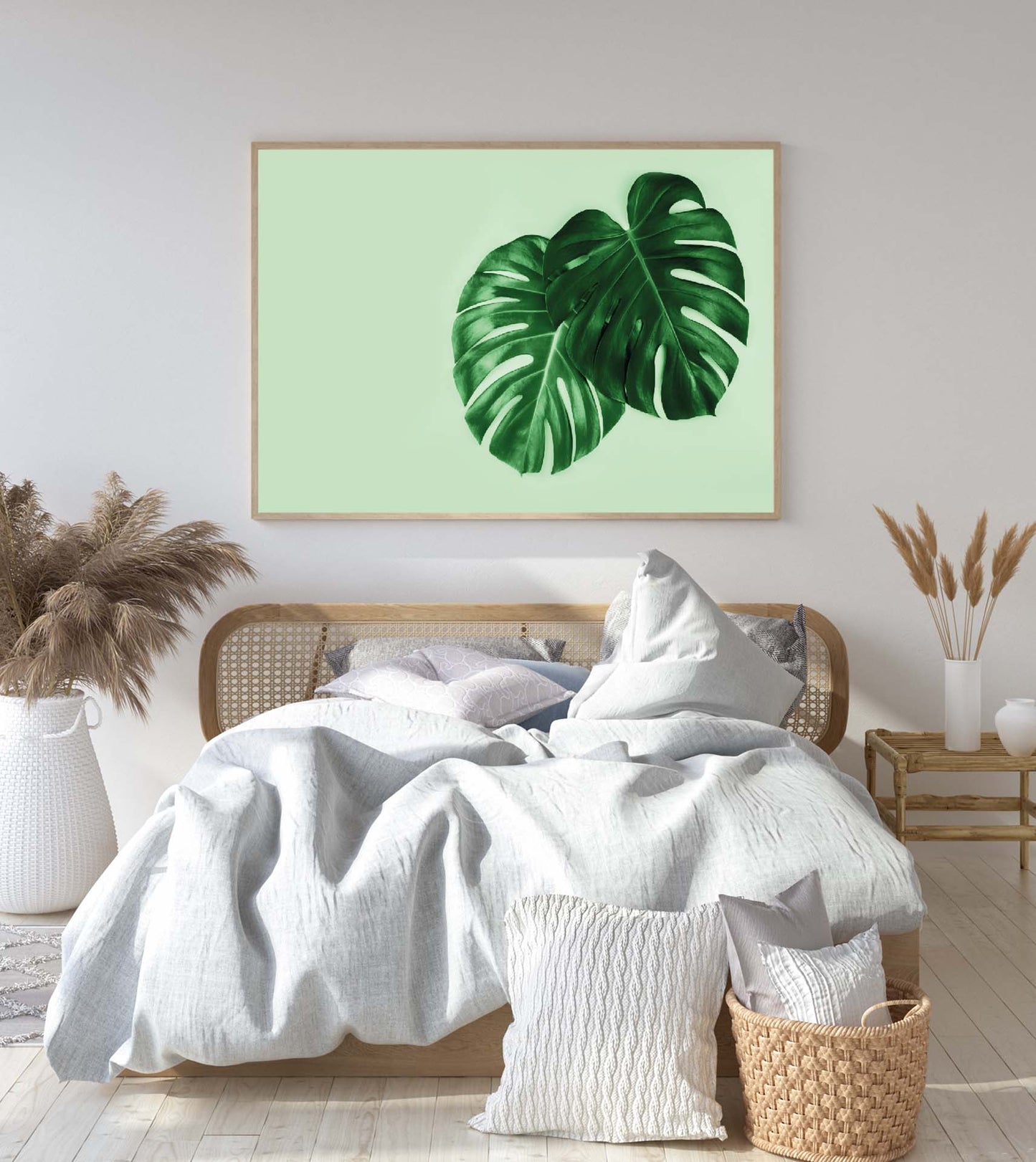 Monstera Leaves poster print home wall art decor monstera plant modern design