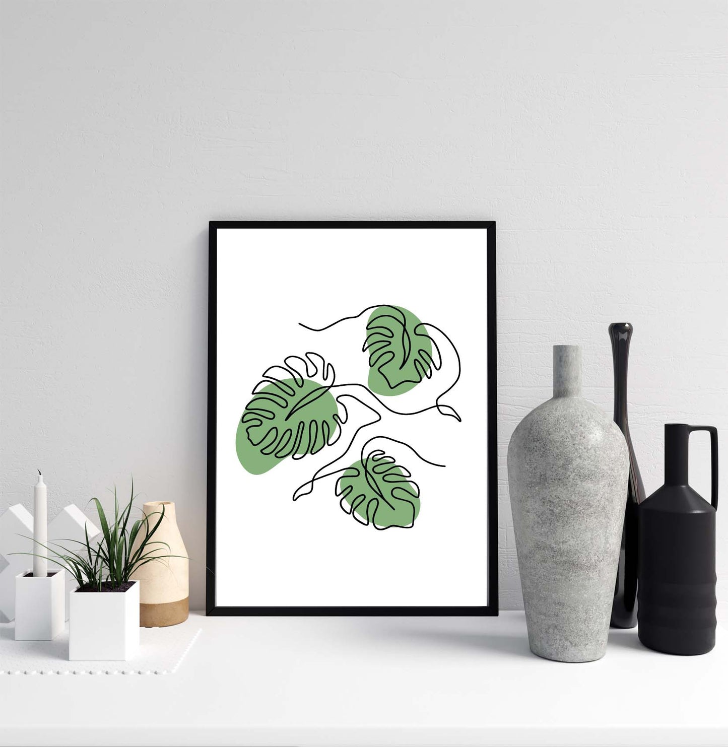 Monstera Leaves poster print home wall art decor monstera plant modern design