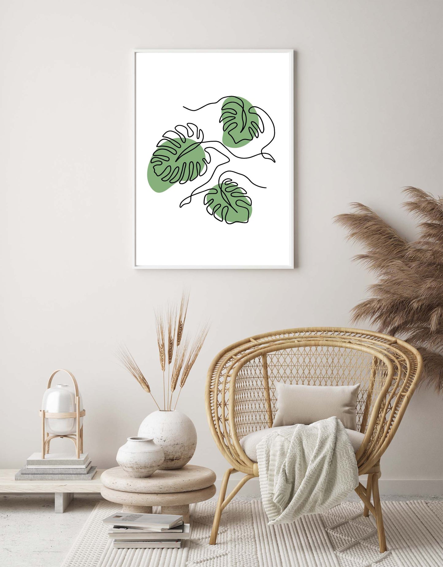 Monstera Leaves poster print home wall art decor monstera plant modern design