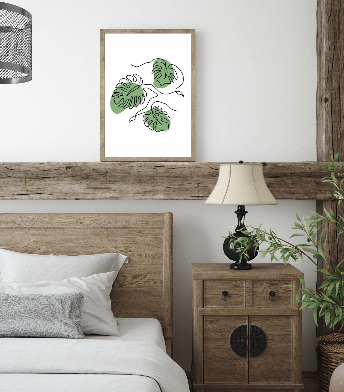 Monstera Leaves poster print home wall art decor monstera plant modern design